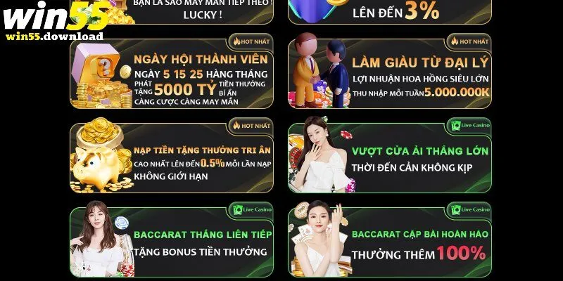 Hướng dẫn cách nhận khuyến mãi Win55 dễ hiểu 