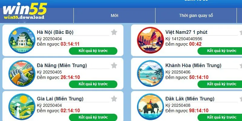 Xổ số truyền thống cũng được yêu thích tại sảnh xổ số Win55